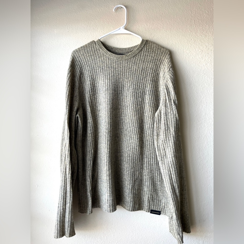 Abercrombie & Fitch Heather Gray Crewneck Sweater